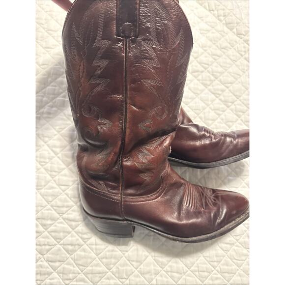 Dan Post Genuine Dark Brown Leather Men’s Western Cowboy Boots size Ew 8.5 - Picture 10 of 15